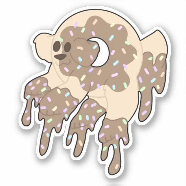 Pegatina Perro Adorable Donut (Anverso)