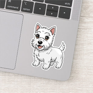 Pegatina Perro adorable West Highland White Terrier