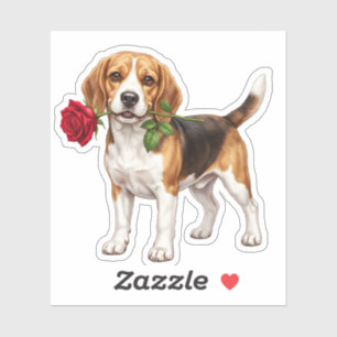 Pegatina Perro Beagle Lindo