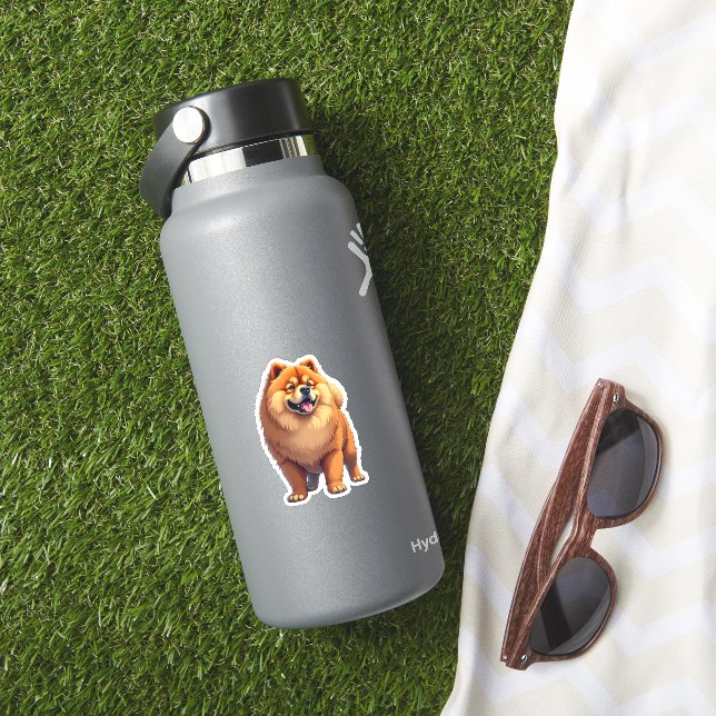 Pegatina Perro Chow Perro chino Raza por una Chow Chow (HydroFlask Insitu)