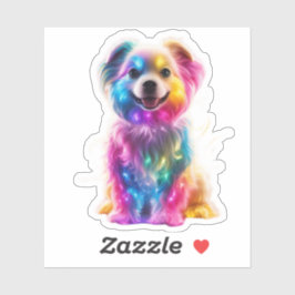 Pegatina Perro colorido
