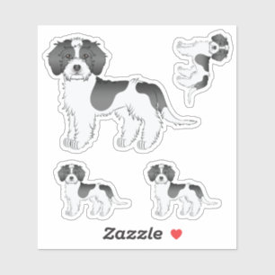 Pegatina Perro de dibujos animados Goldendoodle miniatura d