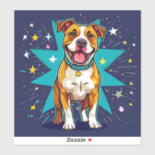 Pegatina Perro de dibujos animados lindo