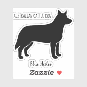 Pegatina Perro de ganado australiano Silhouette Blue Heeler