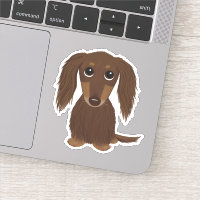 Perro de la caricatura de Dachshund con chocolate