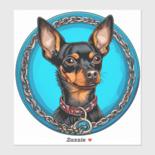 Pegatina Perro de raza pura genial