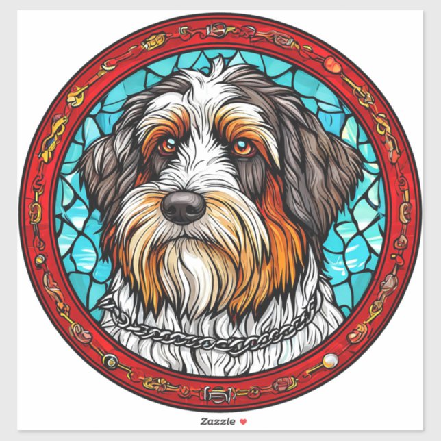 Pegatina Perro de raza pura genial (Hoja)