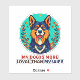 Pegatina Perro de refugio alemán