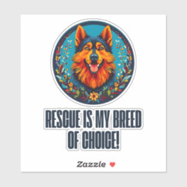 Pegatina Perro de refugio alemán