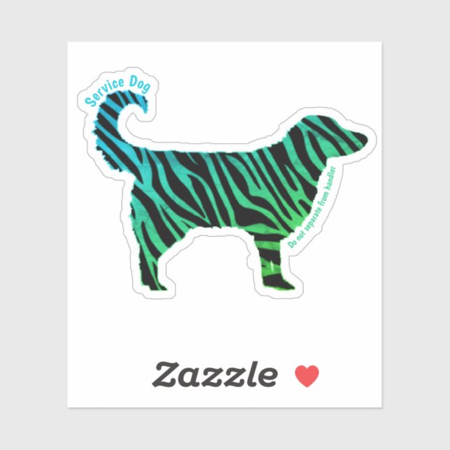 Pegatina Perro de servicio, no separar del controlador (Hoja)