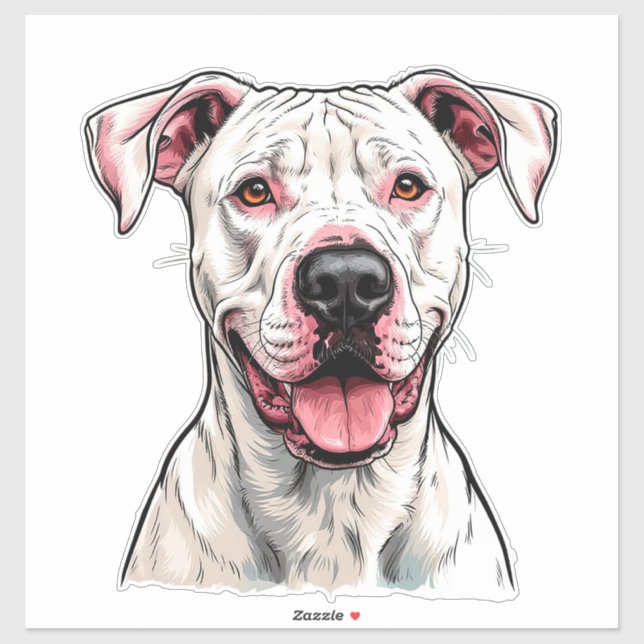 Pegatina Perro Dogo Argentino (Hoja)