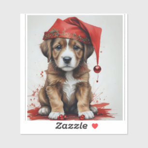 Pegatina Perro festivo en disfraces de Navidades - Vibes de