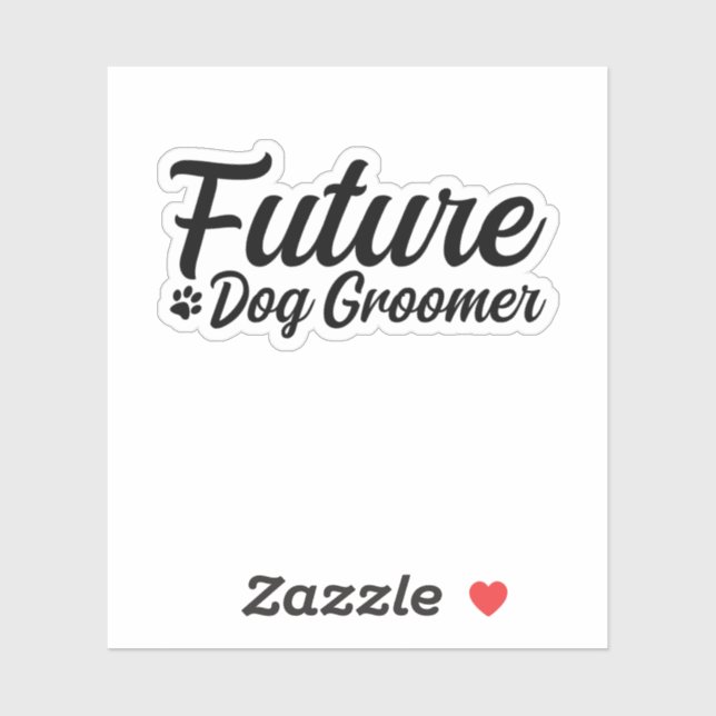 Pegatina Perro futuro Groomer (Hoja)