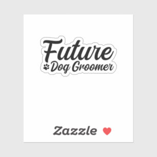 Pegatina Perro futuro Groomer