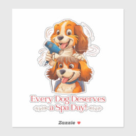 Pegatina Perro Groomer para un peluquero de perro