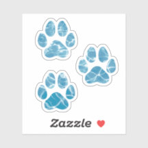 Perro Groomer Wash Paws Imprime Agua Acuarela