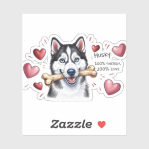Pegatina Perro Husky