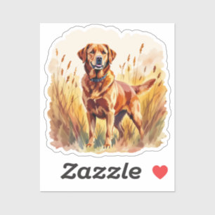 Pegatina Perro Labrador Retriever Fox Rojo