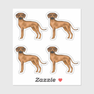 Pegatina Perro león africano marrón Ridgeback de Rodesia