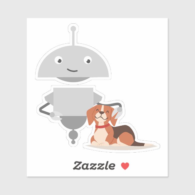 Pegatina Perro masticador (Hoja)