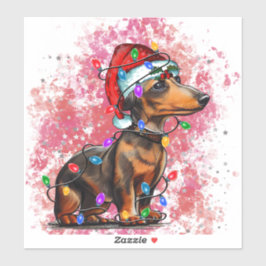 Pegatina Perro navidad