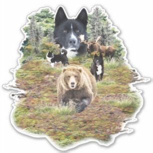 Pegatina Perro oso de Carelia    