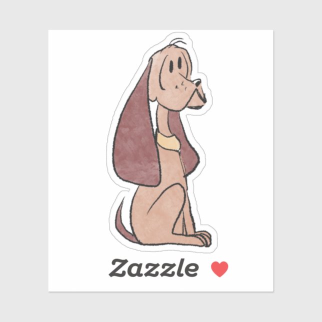 Pegatina Perro perrito (Hoja)