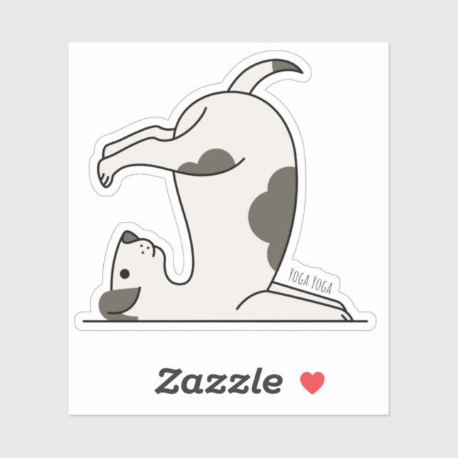 Pegatina Perro - Perro De Yoga Cuaderno Para El Perro, Aman (Hoja)