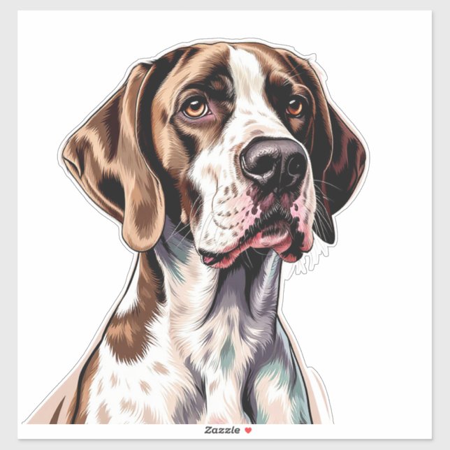 Pegatina Perro Pointer Inglés (Hoja)