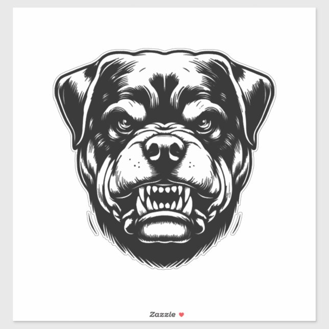 Pegatina Perro Rottweiler (Hoja)