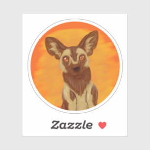 Pegatina Perro salvaje africano