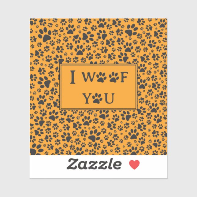 Pegatina Perro traza un punto de polka blanco y negro en da (Hoja)