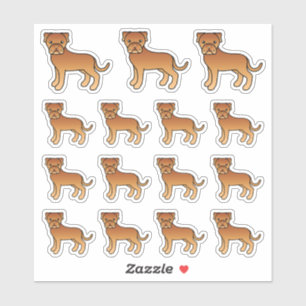 Pegatina Perros de dibujos animados lindos Dogue De Bordeau
