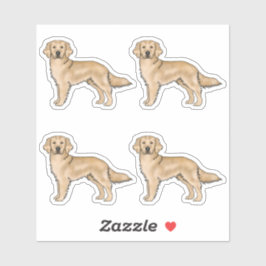 Pegatina Perros De Dibujos Animados Lindos Retriever Dorado