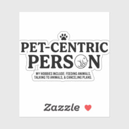 Pegatina Persona centrada en las mascotas