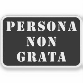 Pegatina Persona Non Grata (blanco)