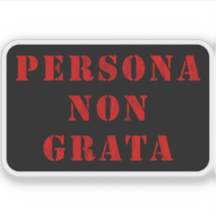Pegatina Persona Non Grata (rojo vintage)