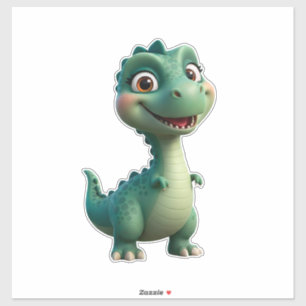 Pegatina Personaje de dinosaurio bebé para niños