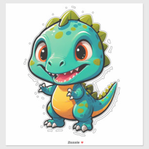 Pegatina Personaje de dinosaurio bebé para niños