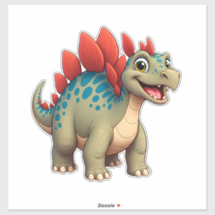 Pegatina Personaje de dinosaurio bebé para niños