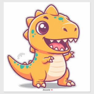 Pegatina Personaje de dinosaurio bebé para niños