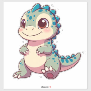 Pegatina Personaje de dinosaurio bebé para niños
