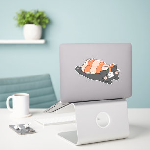 Pegatina Personaje de gatos de sushi lindo