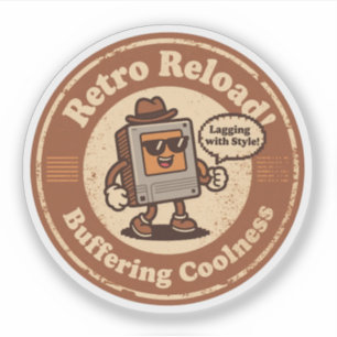 Pegatina Personaje de Pixel Art Computer "Lagging with Styl