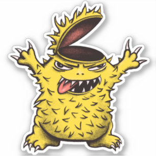 Pegatina Personaje sin cerebro loco de Guay Monster