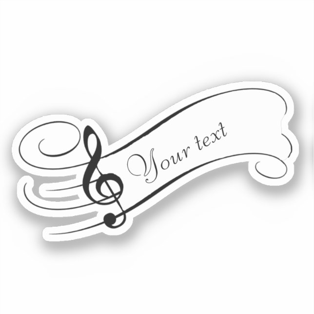 Pegatina Personal de música personalizado (Anverso)