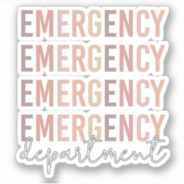 Pegatina Personal del Departamento de Emergencia | Enfermer