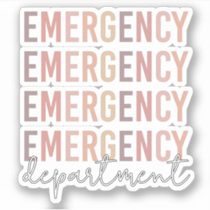 Pegatina Personal del Departamento de Emergencia Enfermer