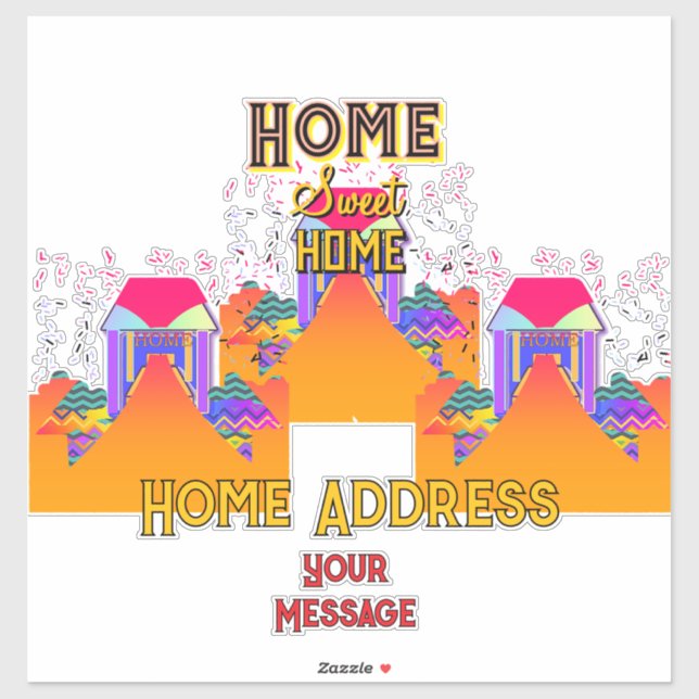 Pegatina Personalice el hogar Sweet Home Business (Hoja)