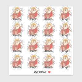 Pegatina Personalised Penguin Cupid Sticker Pack